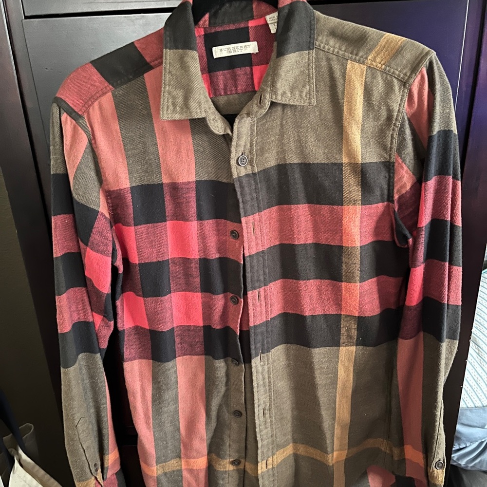 Burberry flannel mens size xs